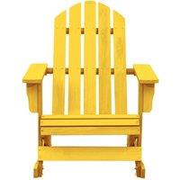Berkfield Home Garden Adirondack Rocking Chair Solid Fir Wood Yellow