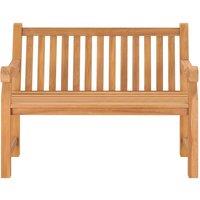 Berkfield Home Garden Bench 114 cm Solid Teak Wood in Brown