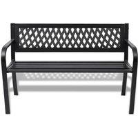 Berkfield Home Garden Bench 118 cm Steel Black