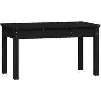 Berkfield Home Garden Bench Black 80x44x45 cm Solid Wood Pine | Size: 80 x 44 x 45 cm