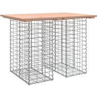 Berkfield Home Garden Bench Gabion Design 100x70x72 cm Solid Wood Douglas in Brown | Size: 100 x 70 x 72 cm