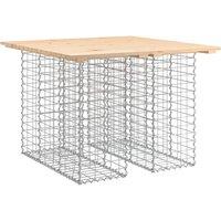 Berkfield Home Garden Bench Gabion Design 100x102x72 cm Solid Wood Pine in Brown | Size: 100 x 102 x 72 cm