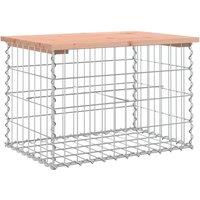 Berkfield Home Garden Bench Gabion Design 63x44x42 cm Solid Wood Douglas in Brown | Size: 63 x 44 x 42 cm