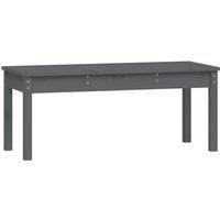 Berkfield Home Garden Bench Grey 109x44x45 cm Solid Wood Pine | Size: 109 x 44 x 45 cm
