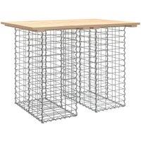 Berkfield Home Garden Bench Gabion Design 100x70x72 cm Solid Wood Pine in Brown | Size: 100 x 70 x 72 cm