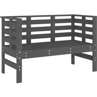Berkfield Home Garden Bench Grey 111.5x53x71 cm Solid Wood Pine