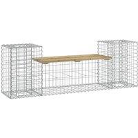 Berkfield Home Garden Bench Gabion Design 183x41x60.5 cm Impregnated Wood Pine in Brown