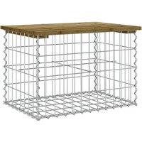 Berkfield Home Garden Bench Gabion Design 63x44x42 cm Impregnated Wood Pine in Brown | Size: 63 x 44 x 42 cm