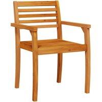 Berkfield Home Garden Chairs 2 pcs 59x55x85 cm Solid Wood Acacia in Brown | Size: 59 x 55 x 85 cm