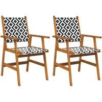 Berkfield Home Garden Chairs 2 pcs Solid Acacia Wood in Brown