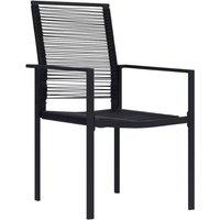 Berkfield Home Garden Chairs 4 pcs PVC Rattan Black