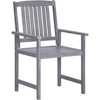Berkfield Home Garden Chairs 4 pcs Solid Acacia Wood Grey