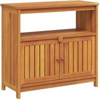 Berkfield Home Garden Console Table 80x35x75 cm Solid Wood Acacia in Brown | Size: 80 x 35 x 75 cm