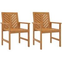 Berkfield Home Garden Dining Chairs 2 pcs Solid Wood Acacia in Brown