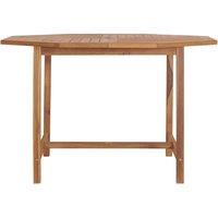 Berkfield Home Garden Dining Table 110x110x75 cm Solid Wood Teak in Brown | Size: 110 x 110 x 75 cm