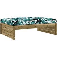 Berkfield Home Garden Footstool 120x80 cm Impregnated Wood Pine in Brown