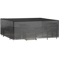 Berkfield Home Garden Furniture Cover 16 Eyelets 300x300x75 cm Square in Black | Size: 300 x 300 x 75 cm