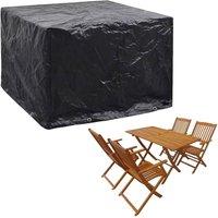 Berkfield Home Garden Furniture Covers 2 pcs 8 Eyelets 122x112x98 cm in Black | Size: 122 x 112 x 98 cm