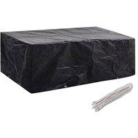 Berkfield Home Garden Furniture Covers 2 pcs 8 Eyelets 200x160x70 cm in Black | Size: 200 x 160 x 70 cm