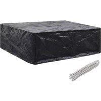 Berkfield Home Garden Furniture Covers 2 pcs 8 Eyelets 250x210x90 cm in Black | Size: 250 x 210 x 90 cm