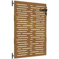 Berkfield Home Garden Gate 85x125 cm Corten Steel Square Design in Brown