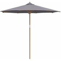 Berkfield Home Garden Parasol - Dark Grey, 270x260 cm, Bamboo in Grey | Size: 270x260 cm