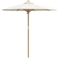 Berkfield Home Garden Parasol Cream White 217x230 cm Bamboo