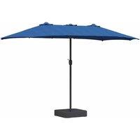 Berkfield Home Garden Parasol Folding Blue 385 x 209 x 244 cm Fabric