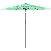 Berkfield Home Garden Parasol with Steel Pole Green 223x223x213 cm | Size: 223 x 223 x 213 cm