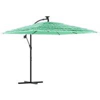Berkfield Home Garden Parasol with Steel Pole Green 246x246x230 cm | Size: 246 x 246 x 230 cm