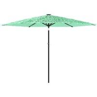 Berkfield Home Garden Parasol with Steel Pole Green 288x288x225 cm | Size: 288 x 288 x 225 cm