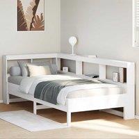 Berkfield Home Bookcase Bed without Mattress White 90x190 cm Solid Wood Pine