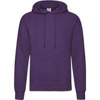 Fruit of the Loom Men's Classic Hooded Sweatshirt in Purple | Size: Medium