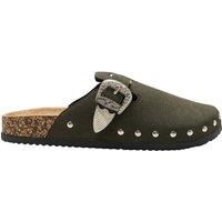 MODISHION Women's Closed-Toe Mules Sandals in Dark Green | Size: 7
