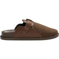 MODISHION Women's Minimalist Slip-On Mules Sandals in Brown | Size: 7