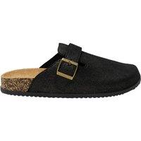 MODISHION Women's Fashionable Closed-Toe Slip-On Mules Sandals in Black | Size: 5.5