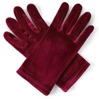 MODISHION Women's Short Bridal Gloves Opera Wrist Banquet Gloves in Wine
