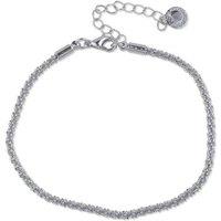 BIG METAL LONDON Women's PANAMA TWISTED ROPE BRACELET in Silver | Size: 16 cm