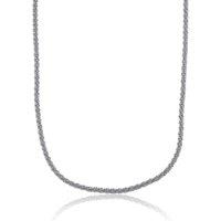 BIG METAL LONDON Women's PANAMA TWISTED ROPE NECKLACE in Silver | Size: 16 cm