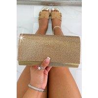 Love Lemonade Women's Crystal Sparkle Clutch Bag in Gold