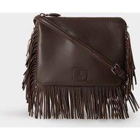 OSPREY LONDON Women's The Faithful Leather Crossbody Bag in Chocolate