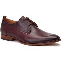 Base London Men's Gambino Lace Up Derby Shoe in Dark Red | Size: 11