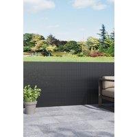 Garden Sanctuary PVC Privacy Sun Blocked Panels Garden Decorative Fence in Dark Grey | Size: X