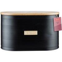 Rayware Typhoon Otto Black Bread Bin 10.5 Litre with Bamboo Lid - Black