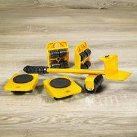 Victor Tools Furniture Movers Set with Lever Bar & 4 Rolling Pads, 150kg Capacity