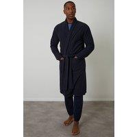 Threadbare Men's Waffle Fleece Dressing Gown in Navy | Size: S/M