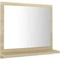 Berkfield Home Bathroom Mirror Sonoma Oak 40x10.5x37 cm Engineered Wood in Brown