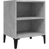 Berkfield Home Bed Cabinet with Metal Legs Concrete Grey 40x30x50 cm | Size: 40 x 30 x 50 cm