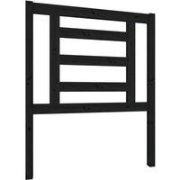 Berkfield Home Bed Headboard Black 81x4x100 cm Solid Wood Pine | Size: 81 x 4 x 100 cm