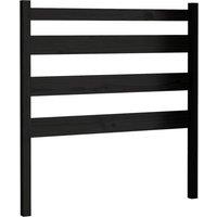Berkfield Home Bed Headboard Black 81x4x100 cm Solid Wood Pine | Size: 81 x 4 x 100 cm